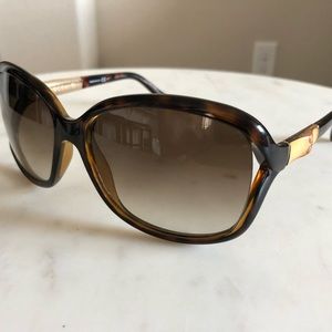 Gucci Tortoise Shell Bamboo Sunglasses